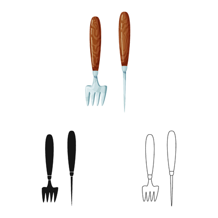 Vector illustration of knife and fork symbol. Collection of knife and device stock vector illustration.のイラスト素材
