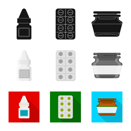 Vector design of retail and healthcare icon. Collection of retail and wellness stock vector illustration.のイラスト素材