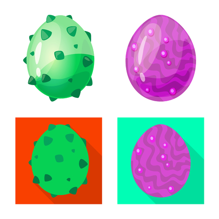 Isolated object of animal and prehistoric icon. Collection of animal and cute  stock vector illustration.のイラスト素材