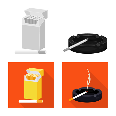 Isolated object of refuse and stop logo. Collection of refuse and habit stock symbol for web.のイラスト素材