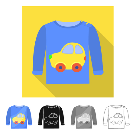 Vector illustration of raglan and waistcoat symbol. Collection of raglan and boys stock vector illustration.のイラスト素材