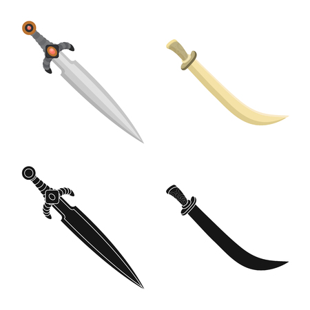 Vector illustration of game  and armor. Set of game  and blade  stock symbol for web.のイラスト素材