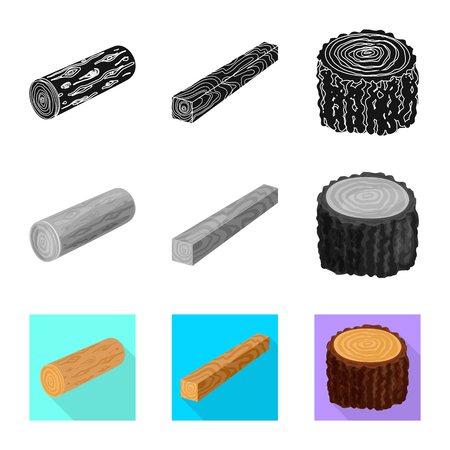 Vector design of tree   and raw. Collection of tree   and construction stock symbol for web.のイラスト素材