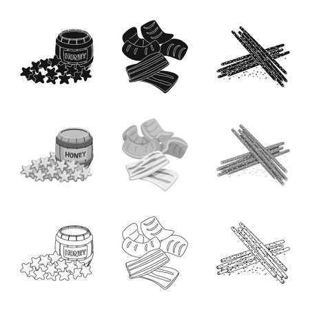 Isolated object of taste and seasonin. Collection of taste and organic   vector icon for stock.のイラスト素材