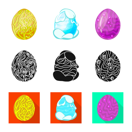 Vector design of animal and prehistoric icon. Collection of animal and cute  stock vector illustration.のイラスト素材