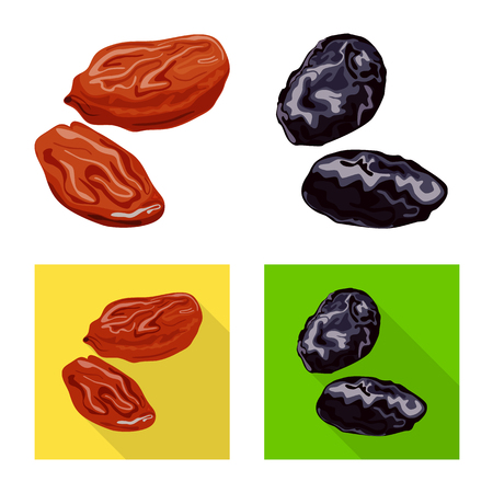 Vector illustration of food  and raw  symbol. Set of food  and nature   vector icon for stock.のイラスト素材