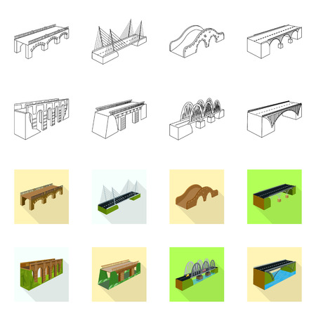 Isolated object of connection and design icon. Set of connection and side stock vector illustration.のイラスト素材