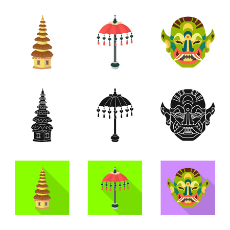 Isolated object of  and travel. Collection of  and traditional stock vector illustration.のイラスト素材