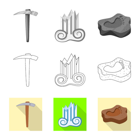 Isolated object of story and items symbol. Collection of story and attributes  stock symbol for web.のイラスト素材