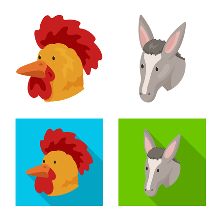 Vector illustration of agriculture and breeding sign. Set of agriculture and organic  stock symbol for web.のイラスト素材