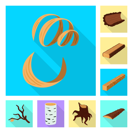 Vector design of material and nature  symbol. Set of material and raw  stock vector illustration.のイラスト素材