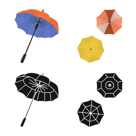 Vector illustration of protection and closed symbol. Collection of protection and rainy stock vector illustration.のイラスト素材