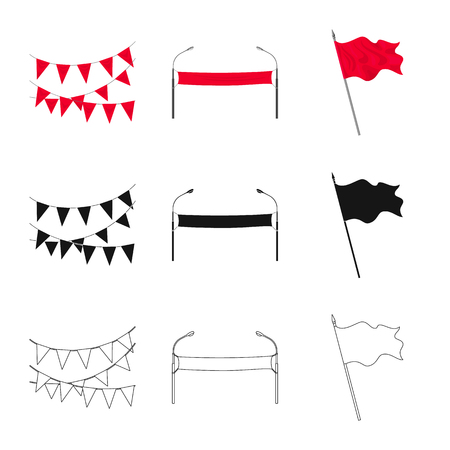 Vector design of texture and presentation. Set of texture and media  vector icon for stock.のイラスト素材