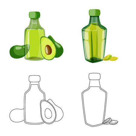 Vector design of healthy  and vegetable. Set of healthy  and agriculture stock vector illustration.のイラスト素材