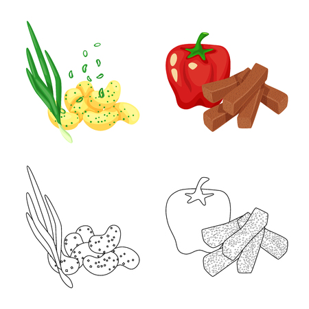 Vector illustration of taste and seasoning. Collection of taste and organic   vector icon for stock.のイラスト素材