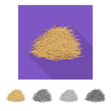 Vector design of bagasse and raw  sign. Collection of bagasse and waste stock vector illustration.のイラスト素材