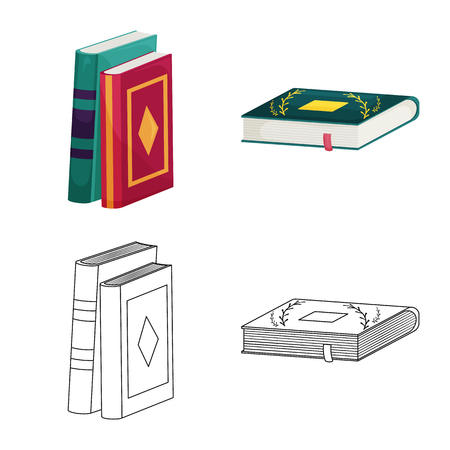 Vector design of training and cover sign. Collection of training and bookstore  stock vector illustration.のイラスト素材