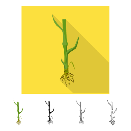 Vector illustration of agriculture and farming symbol. Set of agriculture and plant  vector icon for stock.のイラスト素材