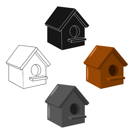 Birdhouse icon of vector illustration for web and mobileのイラスト素材