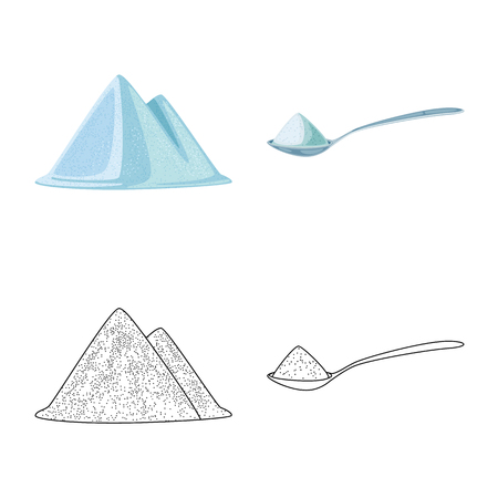 Vector design of cooking and sea icon. Set of cooking and baking   stock symbol for web.のイラスト素材