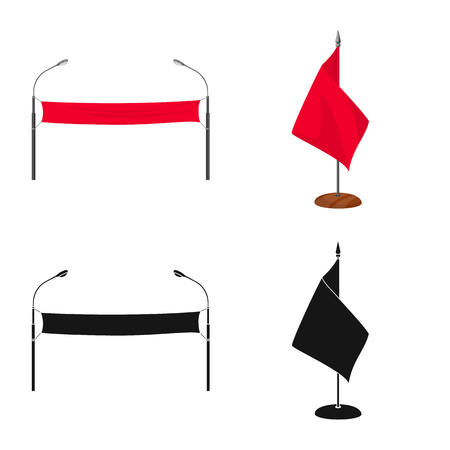 Vector illustration of texture and presentation symbol. Collection of texture and media  stock vector illustration.のイラスト素材