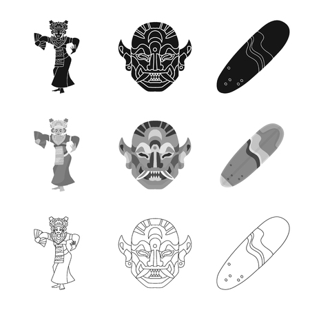Vector design of  and travel. Collection of  and traditional stock symbol for web.のイラスト素材