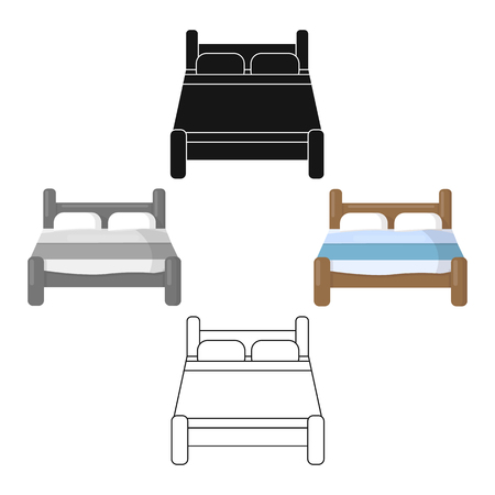 Bed icon of vector illustration for web and mobile designのイラスト素材
