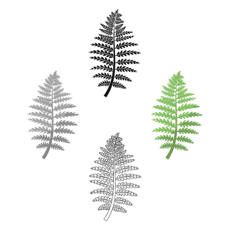 Prehistoric plant icon in cartoon,black style isolated on white background. Dinosaurs and prehistoric symbol stock vector illustration.のイラスト素材