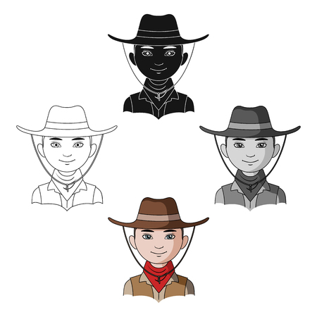 Amnricanian.Human race single icon in cartoon,black style vector symbol stock illustration web.のイラスト素材