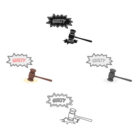 Justice and sentence. E-commerce single icon in cartoon,black style vector symbol stock illustration web.のイラスト素材