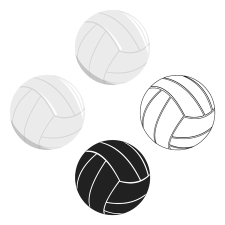 Volleyball icon cartoon,black. Single sport icon from the big fitness, healthy, workout cartoon,black.のイラスト素材
