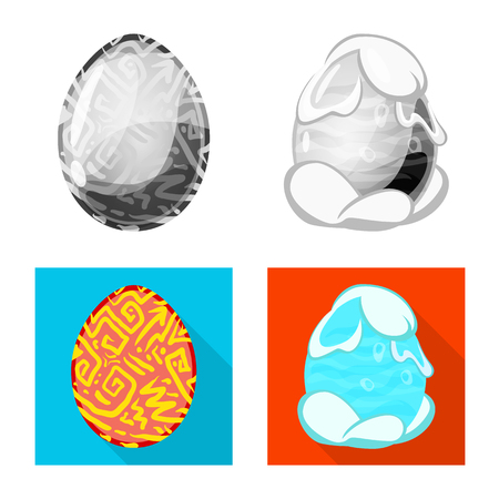 Isolated object of animal and prehistoric sign. Collection of animal and cute  vector icon for stock.のイラスト素材