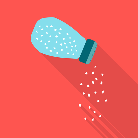 Vector design of bottle  and salt symbol. Set of bottle  and pack  vector icon for stock.のイラスト素材