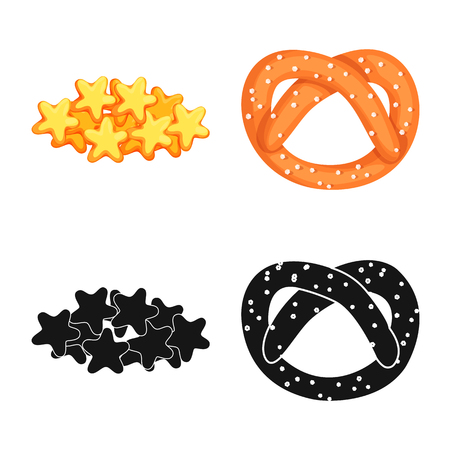 Isolated object of Oktoberfest and bar symbol. Set of Oktoberfest and cooking vector icon for stock.のイラスト素材