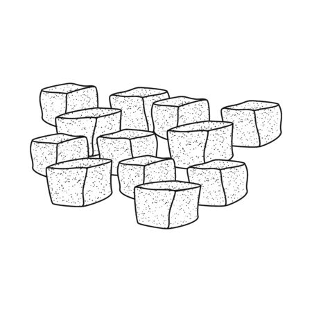 Vector illustration of candied  and jelly  sign. Set of candied  and bright  stock symbol for web.のイラスト素材