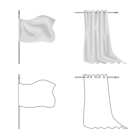 Isolated object of texture and presentation sign. Collection of texture and media  vector icon for stock.のイラスト素材