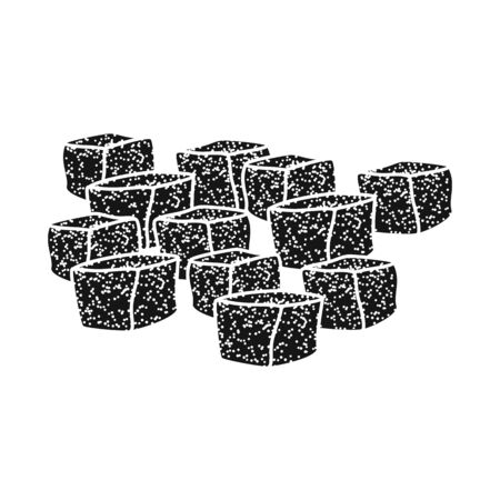 Isolated object of candied  and jelly  symbol. Collection of candied  and bright  stock symbol for web.のイラスト素材