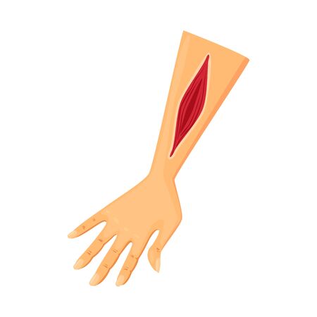 Isolated object of injury and arm icon. Set of injury and blood  stock symbol for web.のイラスト素材