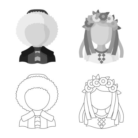 Isolated object of imitator and resident logo. Collection of imitator and culture stock vector illustration.のイラスト素材