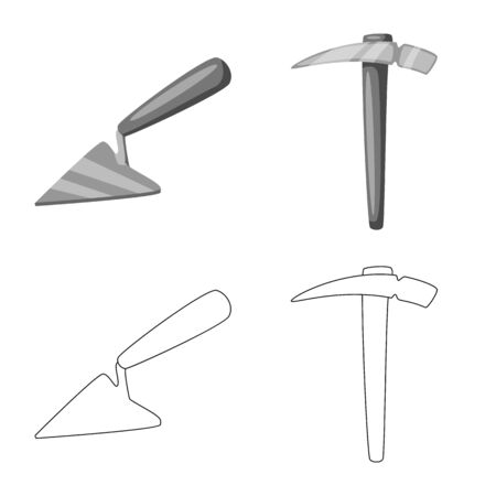 Vector design of story and items symbol. Collection of story and attributes vector icon for stock.のイラスト素材