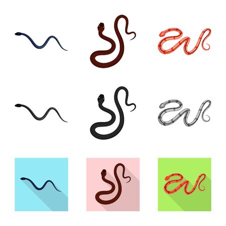 Vector illustration of mammal and danger. Collection of mammal and medicine stock vector illustration.のイラスト素材