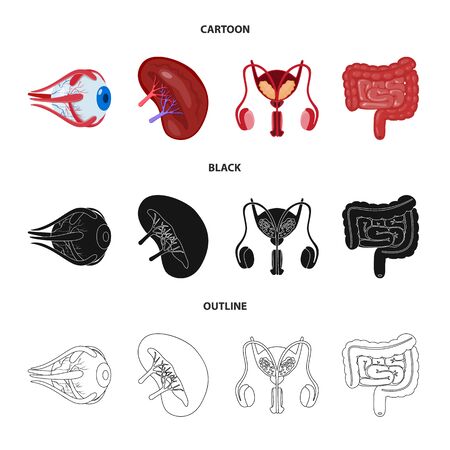 Vector illustration of biology and scientific icon. Set of biology and laboratory vector icon for stock.のイラスト素材