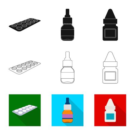 Isolated object of retail and healthcare symbol. Set of retail and wellness vector icon for stock.のイラスト素材