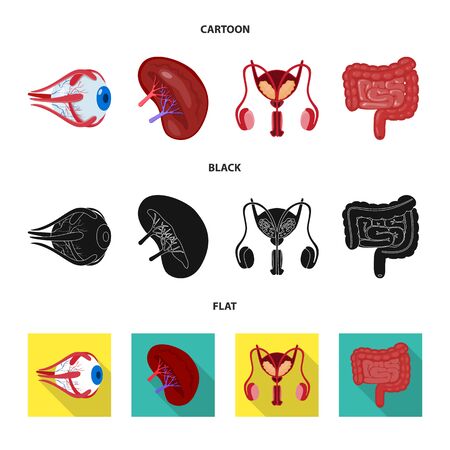 Isolated object of biology and scientific icon. Set of biology and laboratory stock symbol for web.のイラスト素材