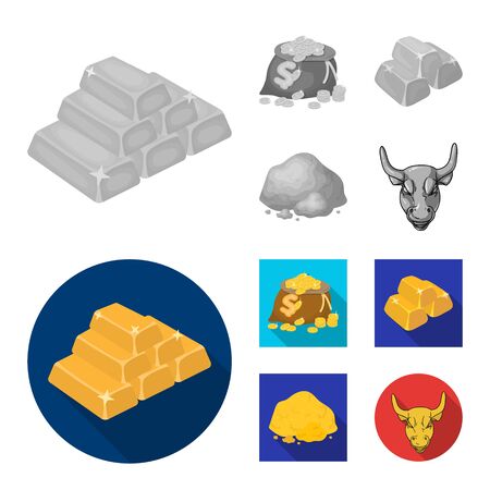 Isolated object of and gold logo. Collection of and golden stock vector illustration.のイラスト素材
