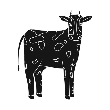Vector design of cow and calf symbol. Set of cow and milk stock vector illustration.のイラスト素材