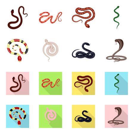 Isolated object of mammal and danger logo. Set of mammal and medicine vector icon for stock.のイラスト素材