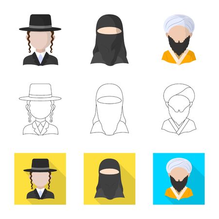 Vector design of imitator and resident logo. Set of imitator and culture stock symbol for web.のイラスト素材