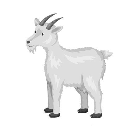 Vector design of goat and pet symbol. Collection of goat and milk stock vector illustration.のイラスト素材