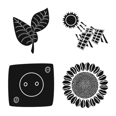 Vector illustration of innovation and technology symbol. Collection of innovation and nature stock vector illustration.のイラスト素材